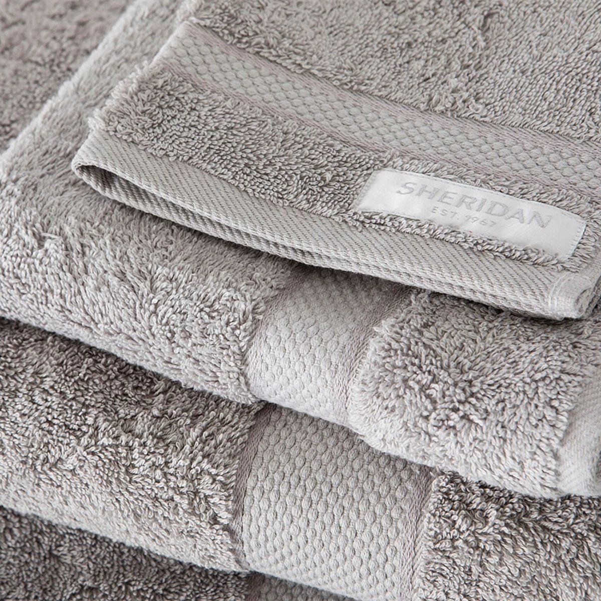 Sheridan Luxury Egyptian Towel Collection Face Washer x2 in Cloud Grey