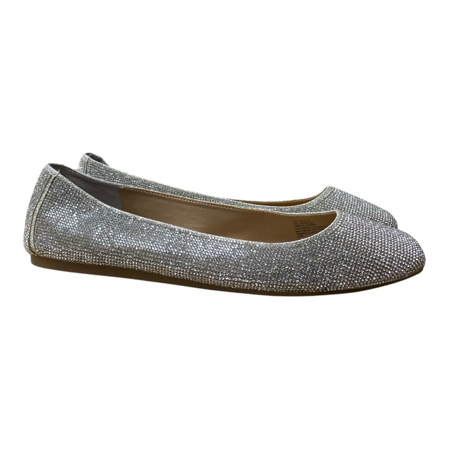 Shoes Flats By Inc In Silver, Size:11