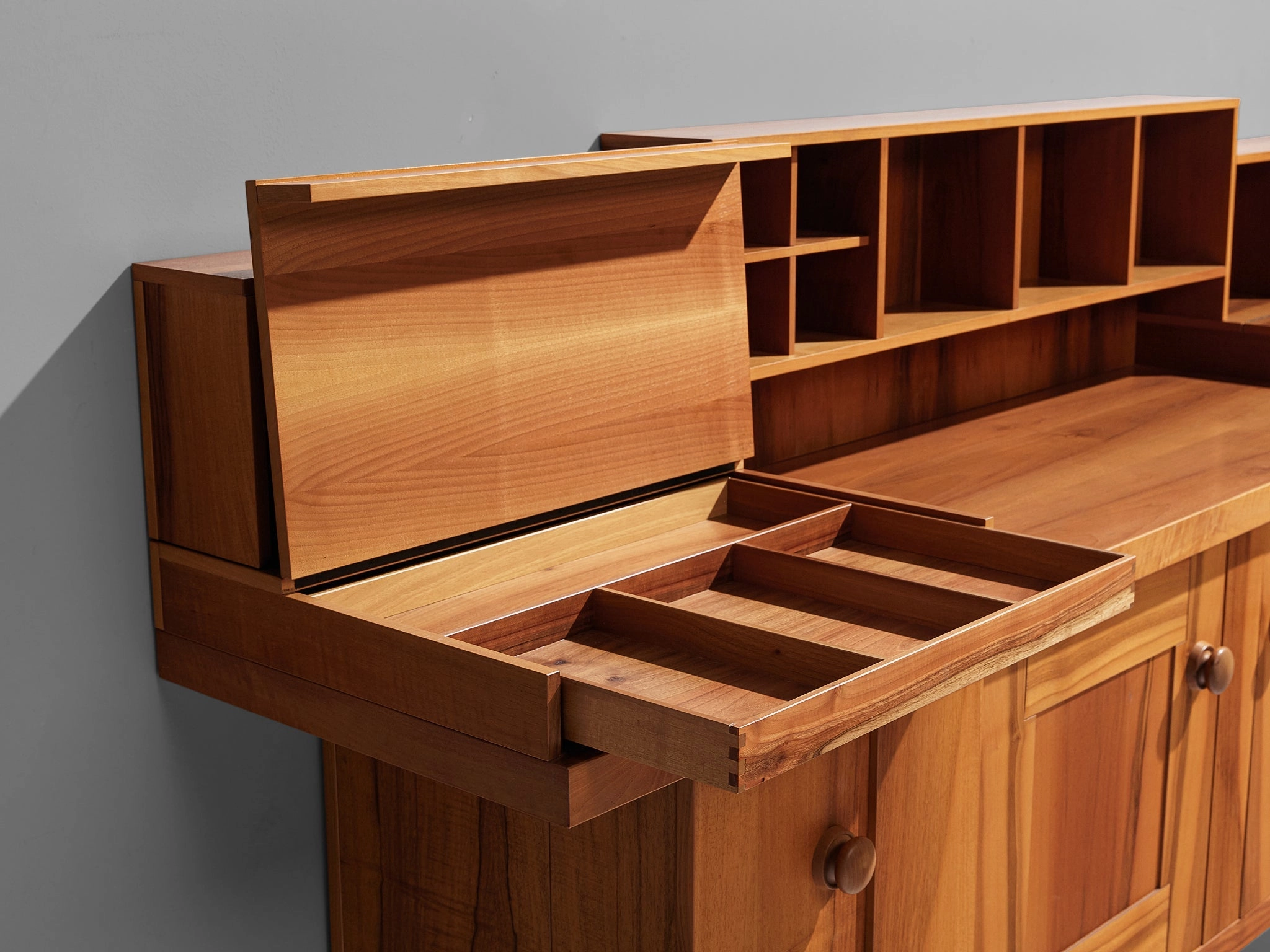 Silvio Coppola for Bernini Large Sideboard in Walnut
