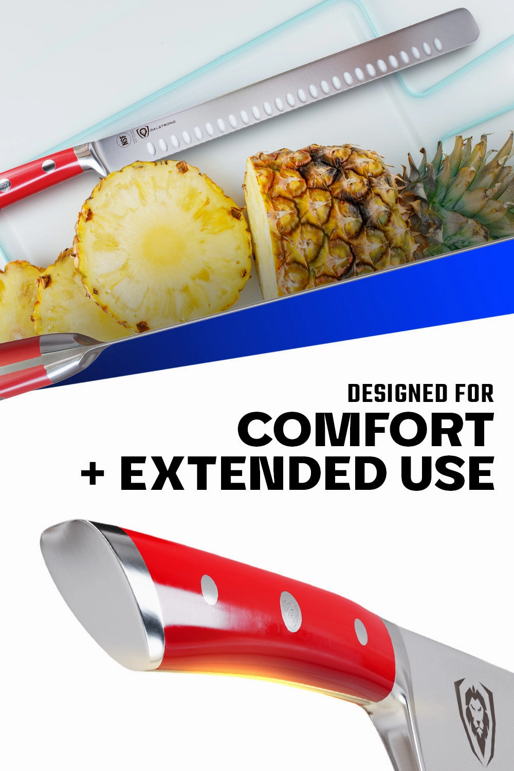 Slicing & Carving Knife 12" | Crimson Red ABS Handle | Gladiator Series | NSF Certified | Dalstrong 