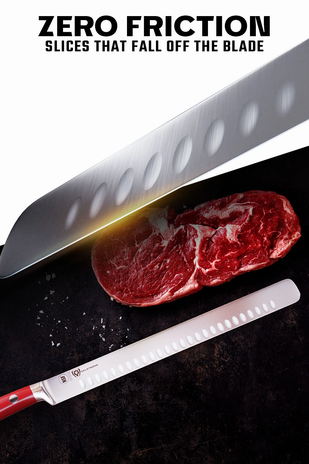 Slicing & Carving Knife 12" | Crimson Red ABS Handle | Gladiator Series | NSF Certified | Dalstrong 