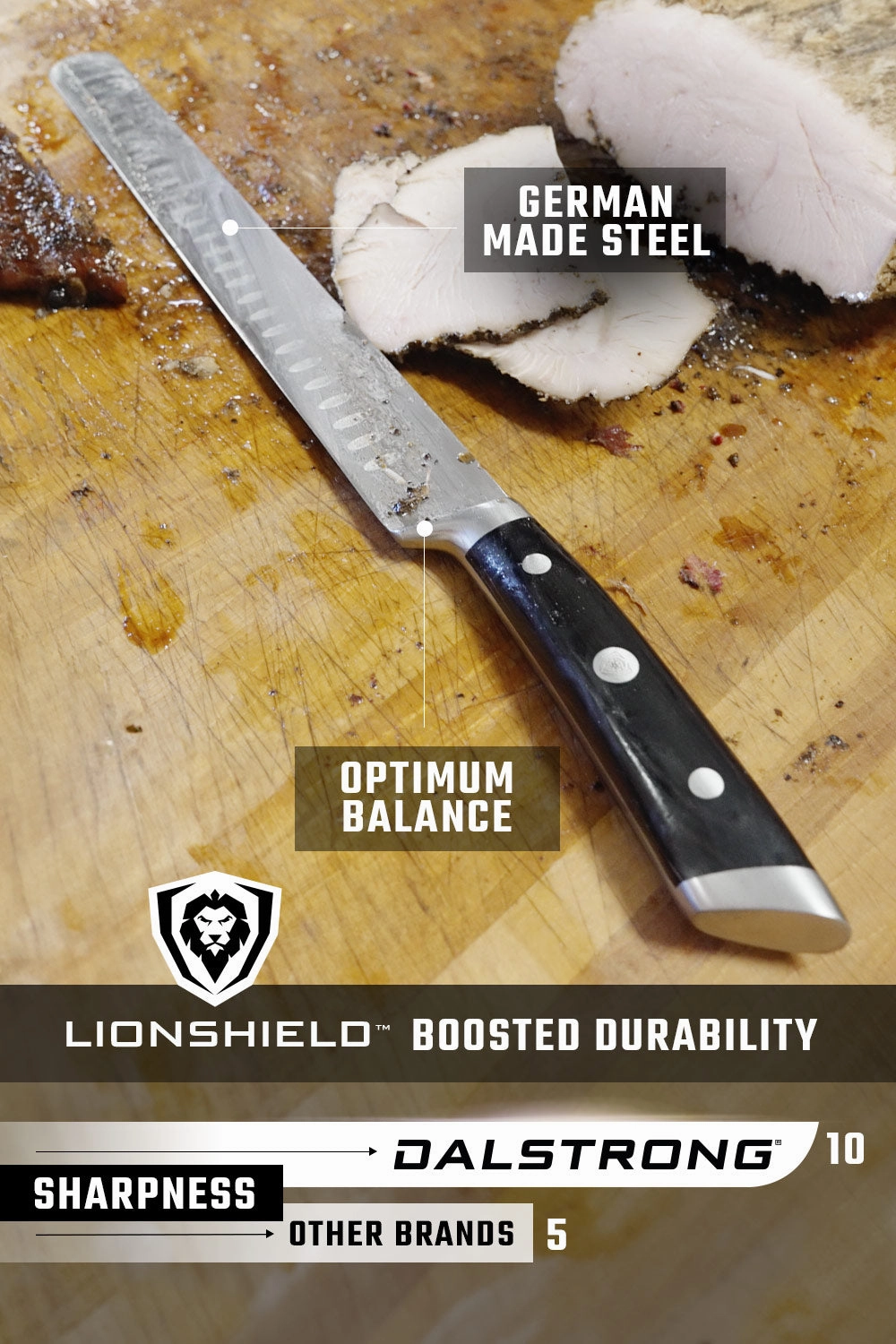 Slicing & Carving Knife 12" | Gladiator Series | NSF Certified | Dalstrong 