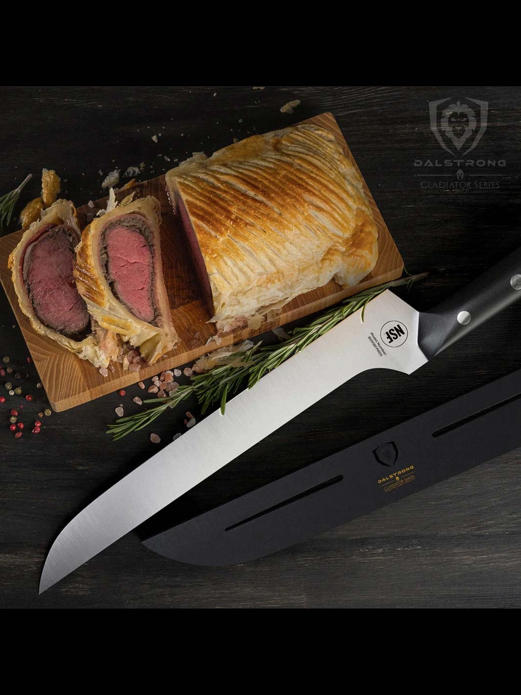 Slicing & Carving Knife 12" | Offset Blade | Gladiator Series | NSF Certified | Dalstrong 