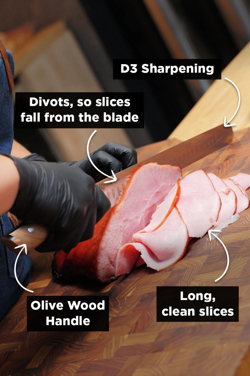 Slicing & Carving Knife 12" | Olive Wood | Gladiator Series | Dalstrong 