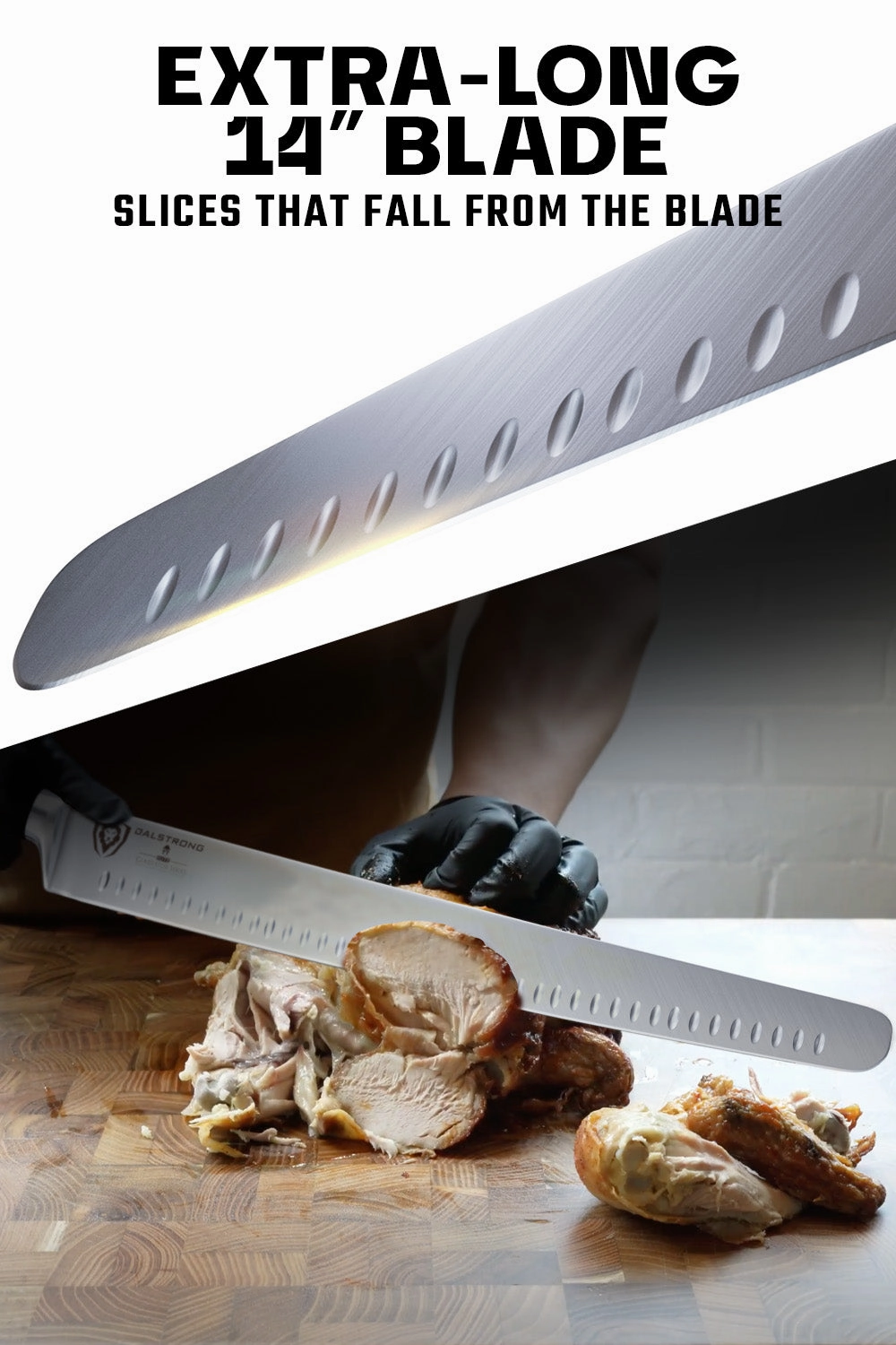 Slicing & Carving Knife 14" Extra-Long | Gladiator Series | NSF Certified | Dalstrong 