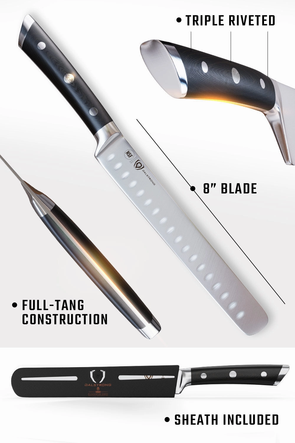 Slicing Carving Knife 8" | Gladiator Series | NSF Certified | Dalstrong 