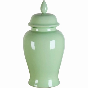 Small Lime Green Porcelain Temple Jar vase,flower vase,home decoration