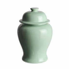 Small Sage Green Koa Wide Lidded Ginger Jar vase,flower vase,home decoration