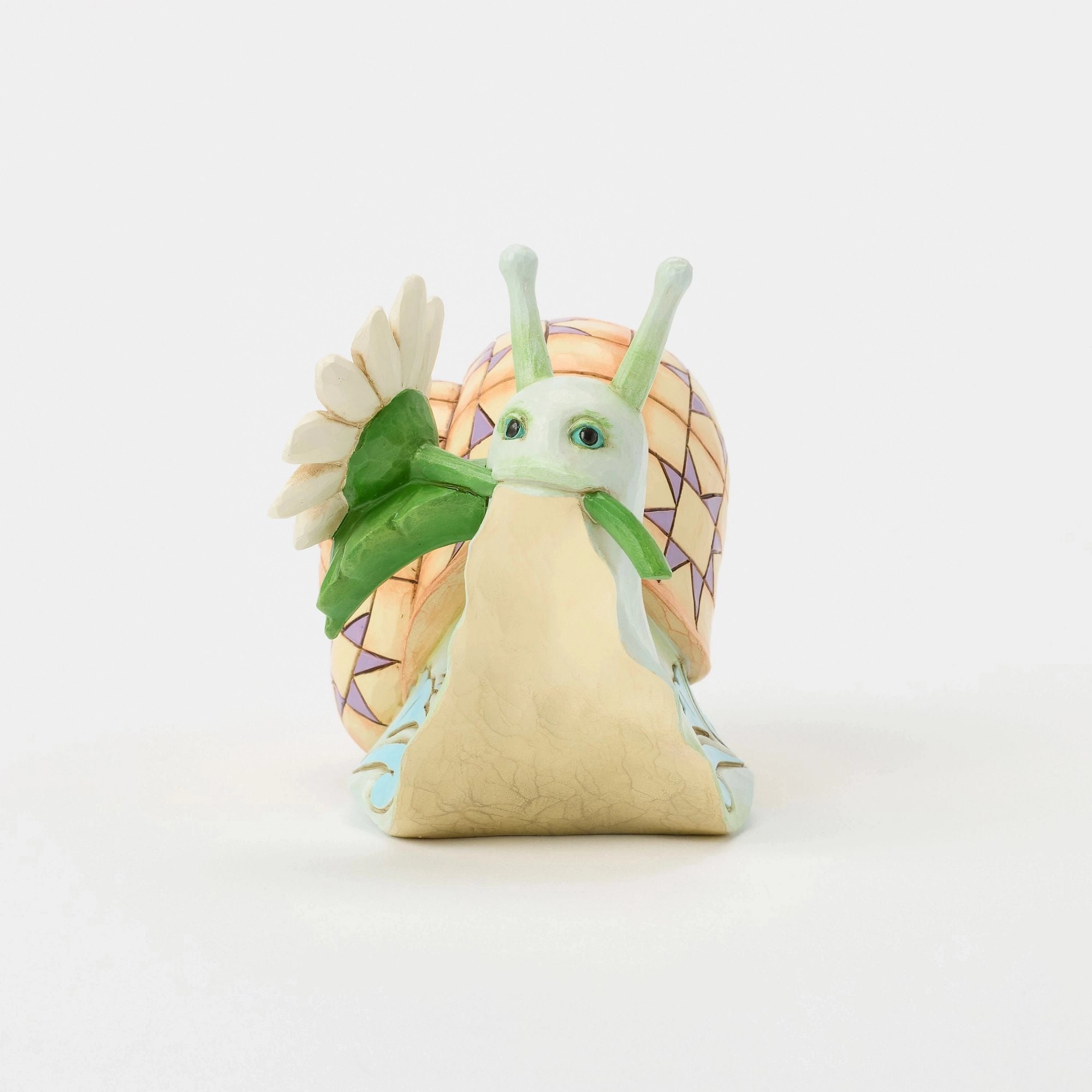 Snail with Daisy Flower Fig