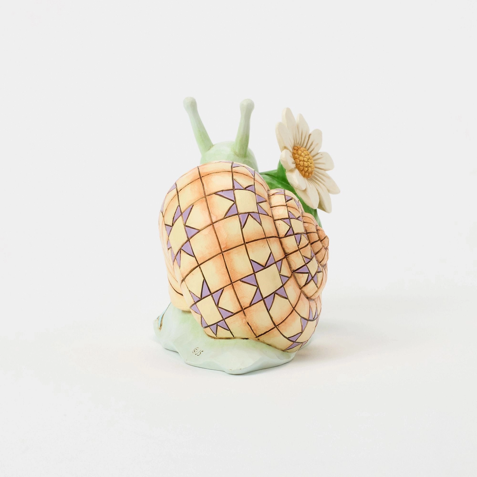 Snail with Daisy Flower Fig