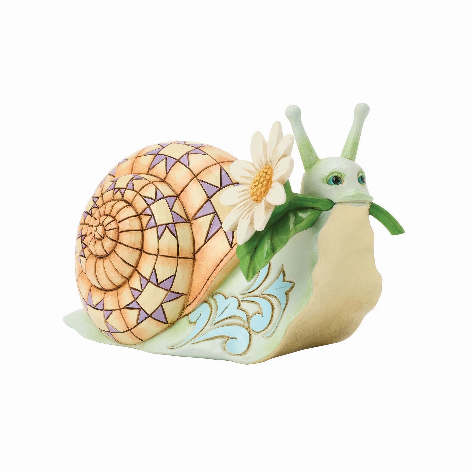Snail with Daisy Flower Fig figurines,decorative figurines,home accents