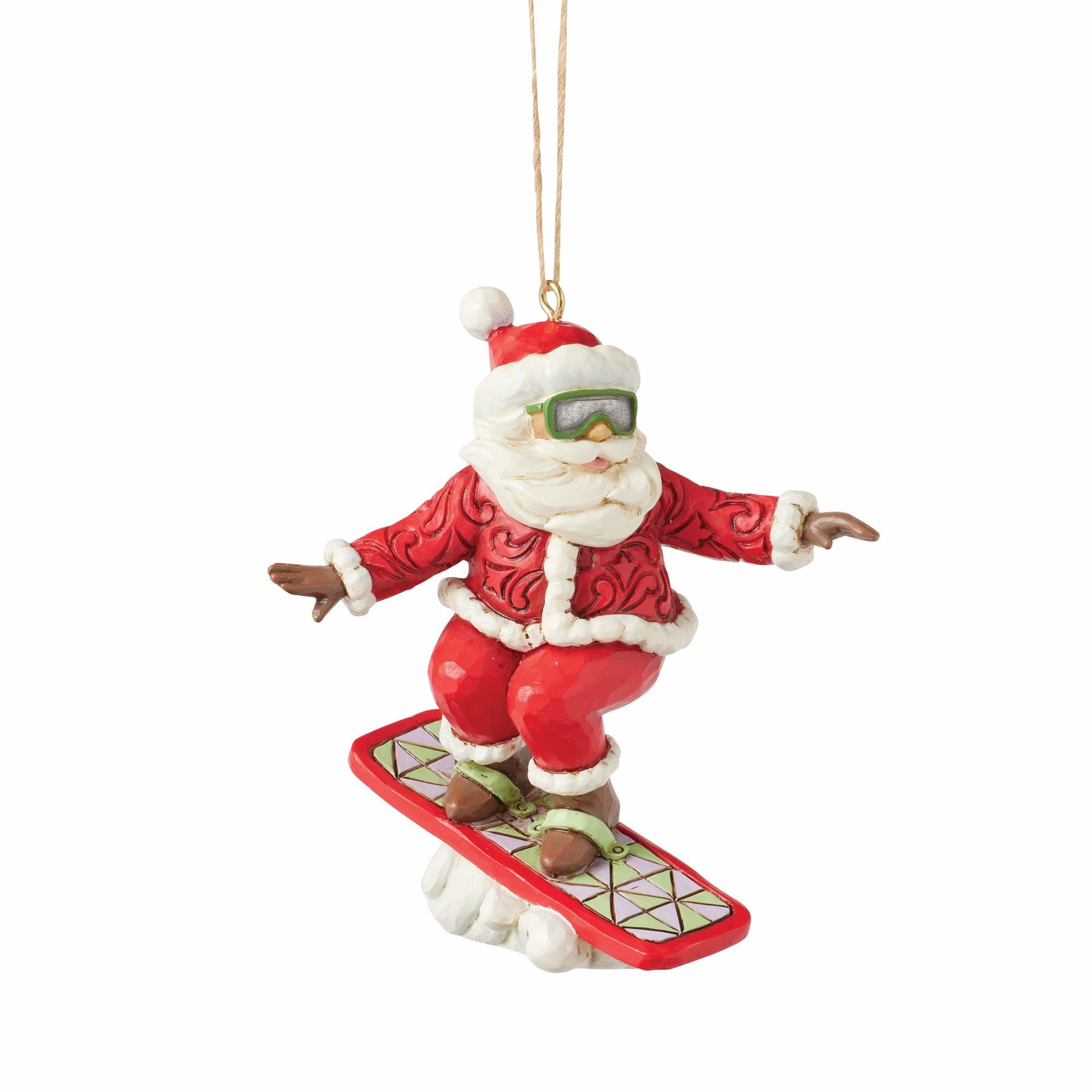 Snowboarding Santa Ornament figurines,decorative figurines,home accents