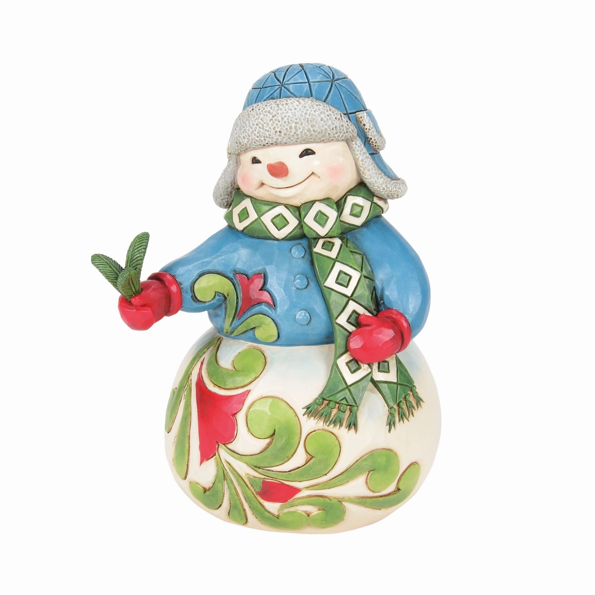 Snowman Evergreen Sprig Fig figurines,decorative figurines,home accents