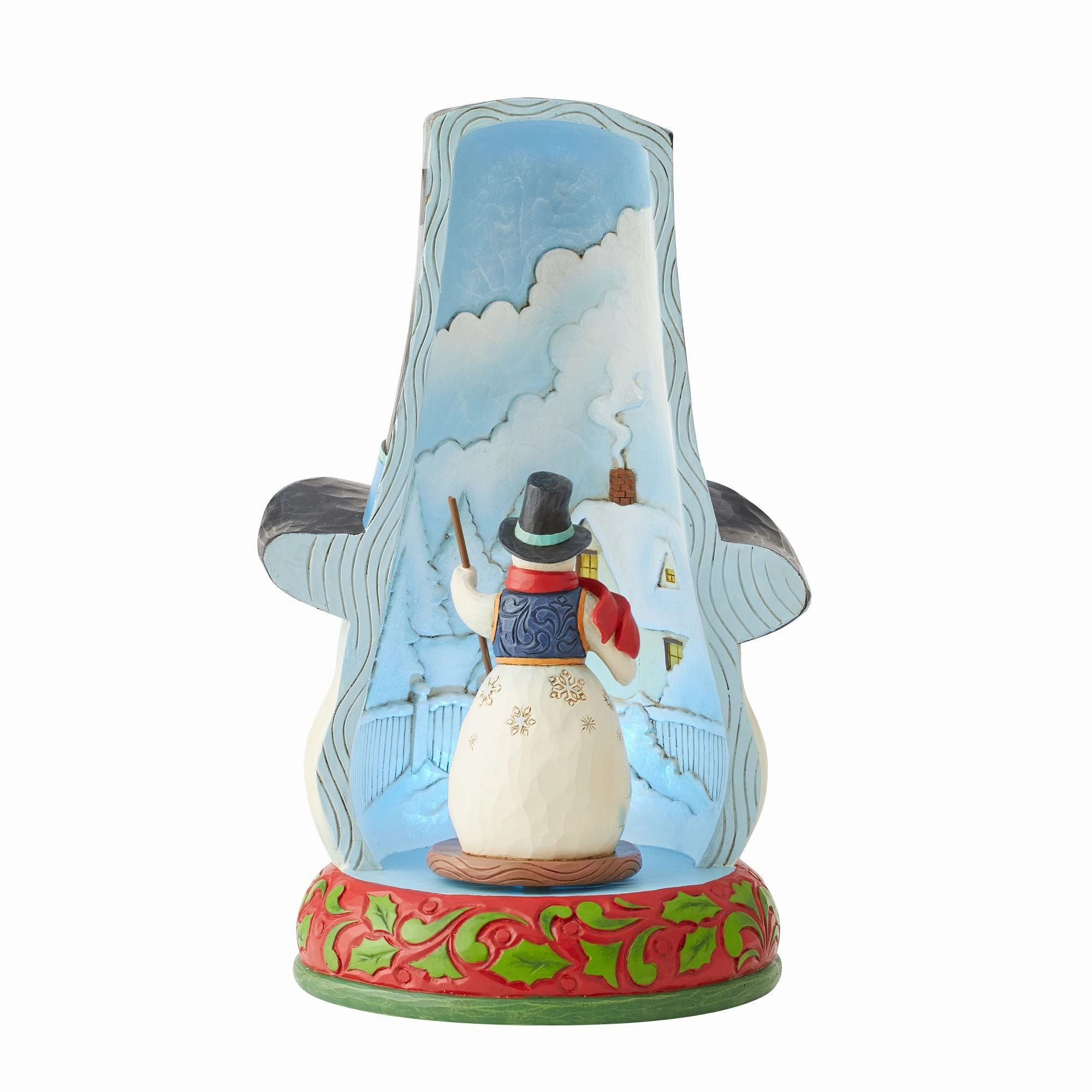 Snowman in Hat Lighted Rotator