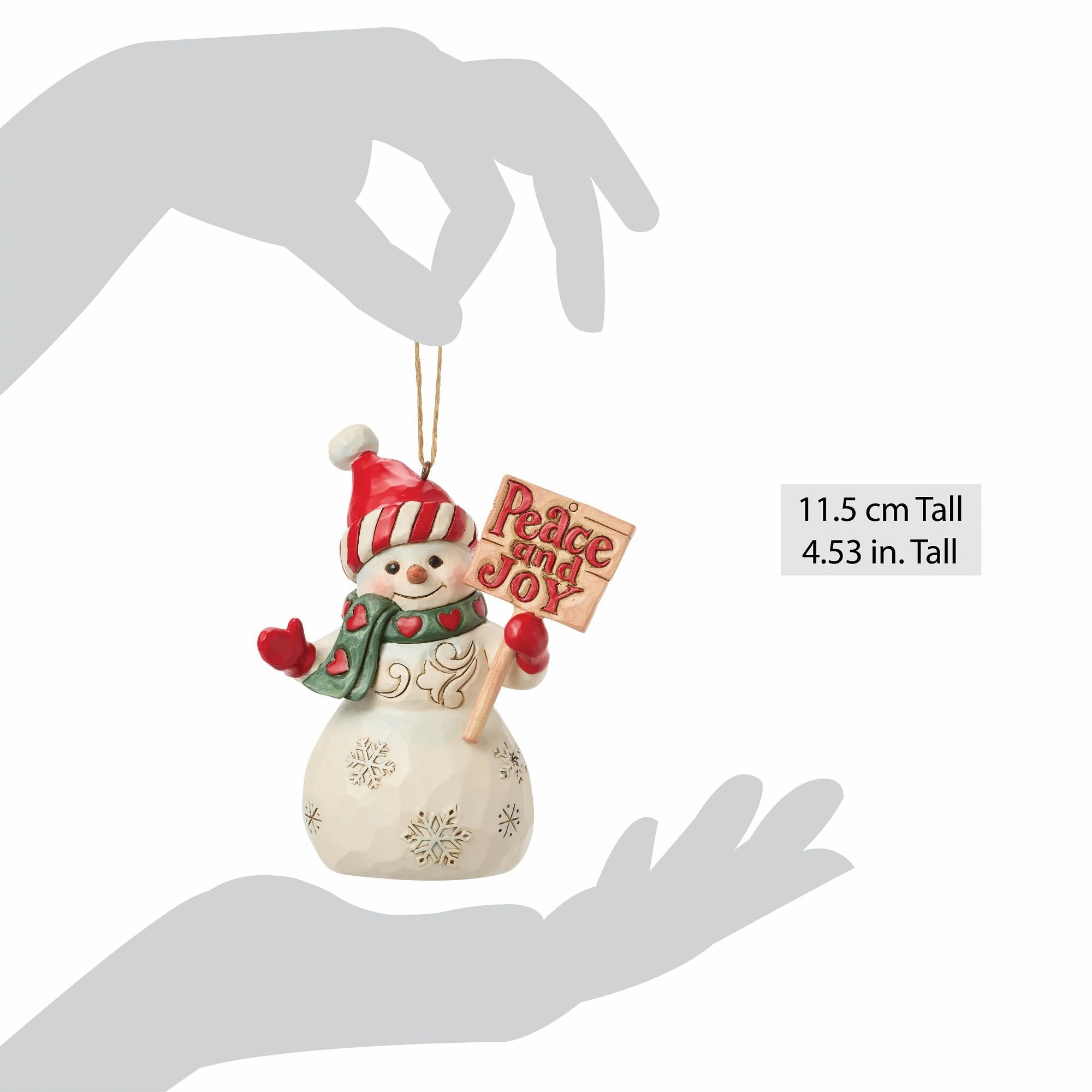 Snowman Peace & Joy Sign Orn