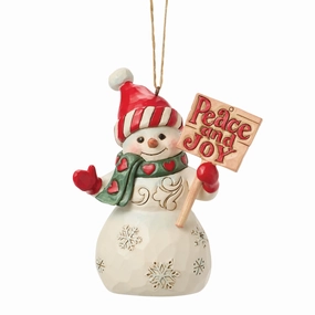 Snowman Peace & Joy Sign Orn figurines,decorative figurines,home accents