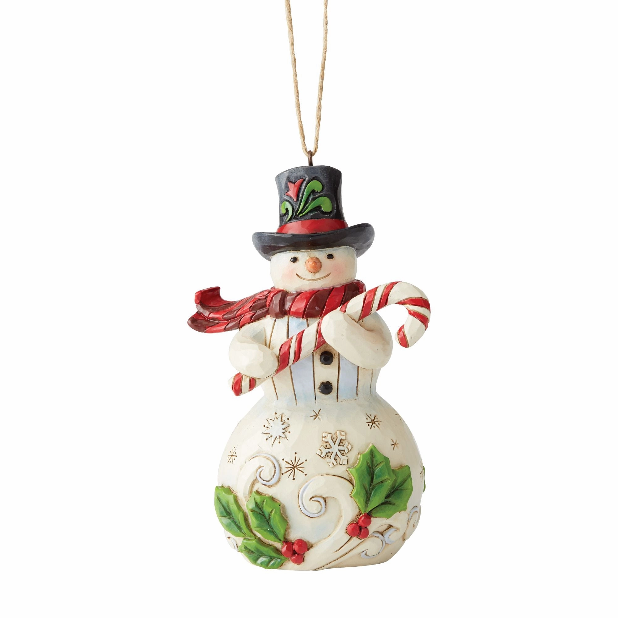 Snowman with Candy Cane Orn figurines,decorative figurines,home accents