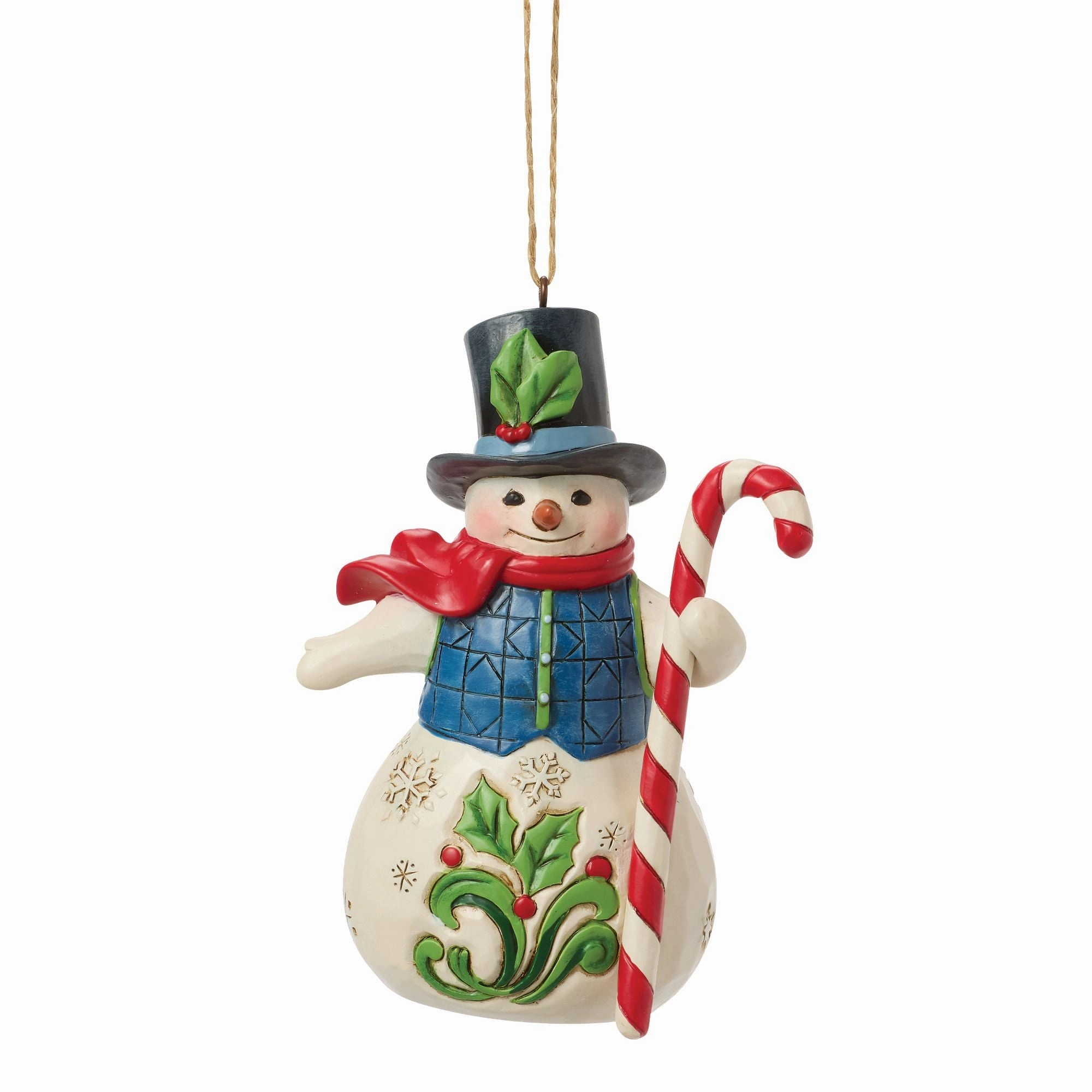 Snowman with Candy Cane Orn figurines,decorative figurines,home accents