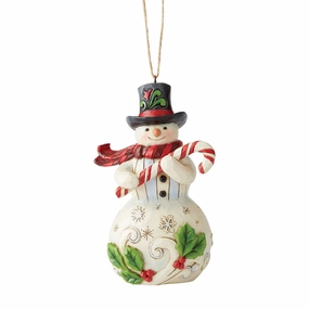 Snowman with Candy Cane Orn figurines,decorative figurines,home accents