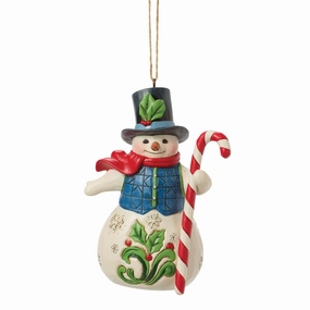 Snowman with Candy Cane Orn figurines,decorative figurines,home accents