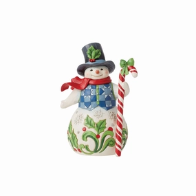 Snowman with Candy Cane figurines,decorative figurines,home accents