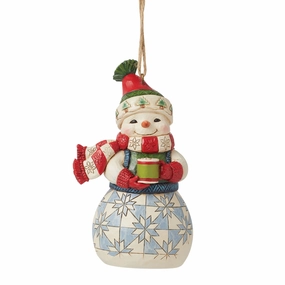 Snowman with Cocoa Ornament figurines,decorative figurines,home accents