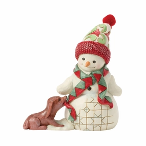 Snowman with Dog & Scarf Pint figurines,decorative figurines,home accents