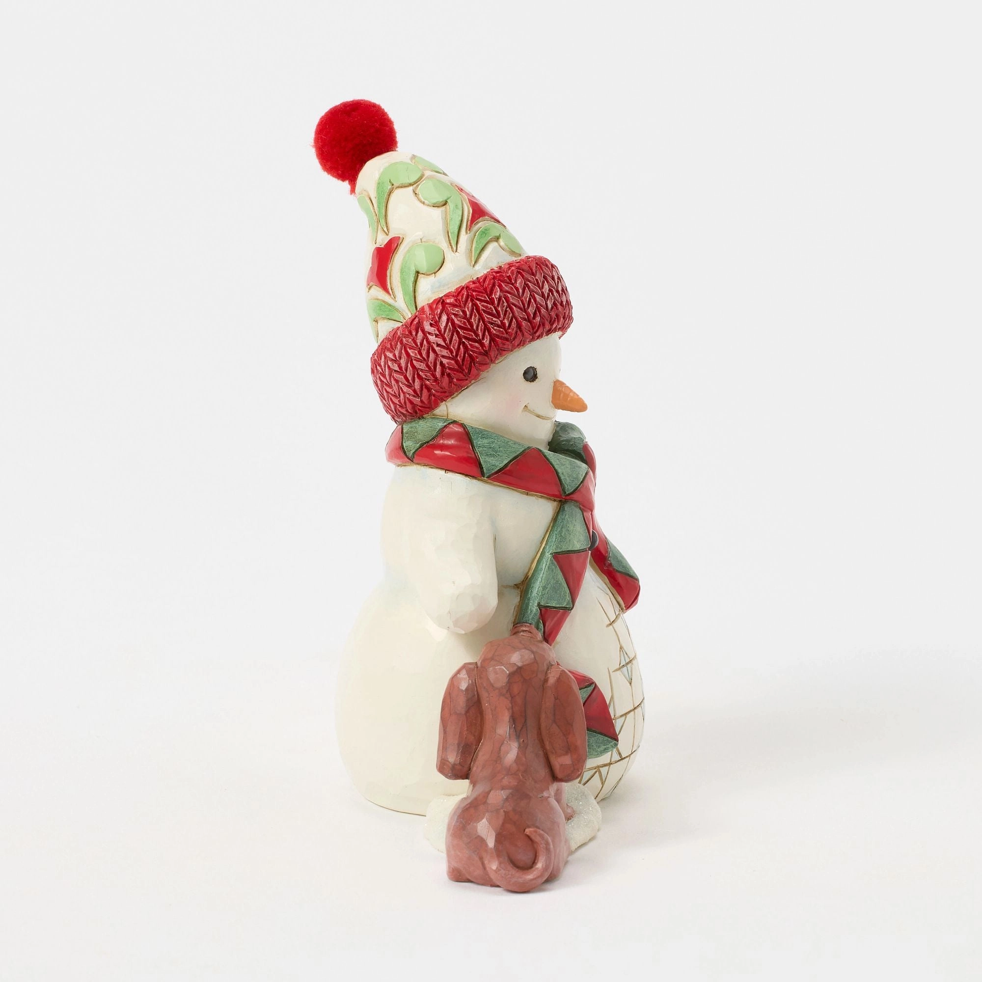 Snowman with Dog & Scarf Pint
