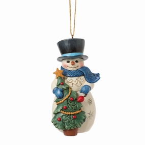 Snowman with Tree Ornament figurines,decorative figurines,home accents