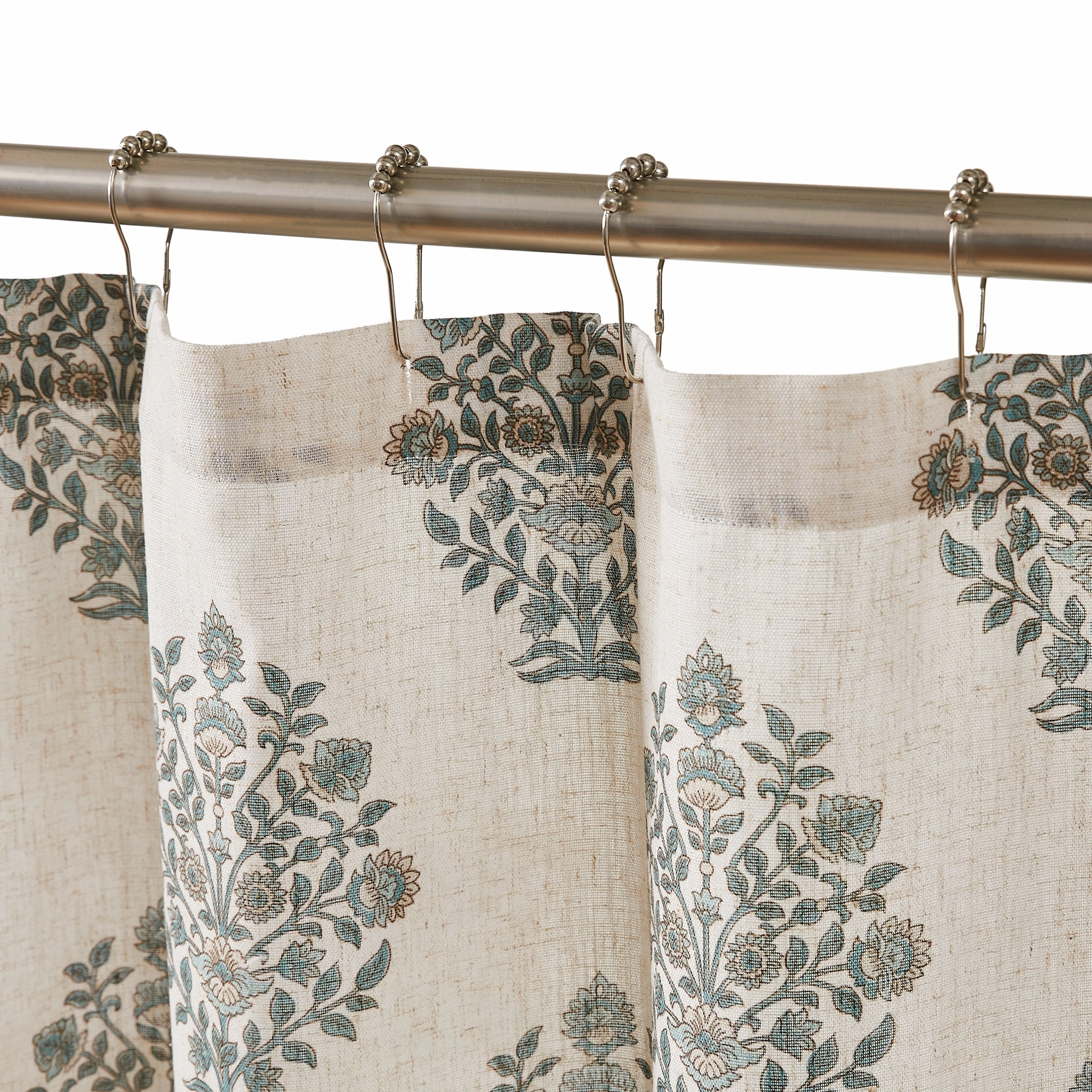 Sofia Flower Block Bouquet Shower Curtain
