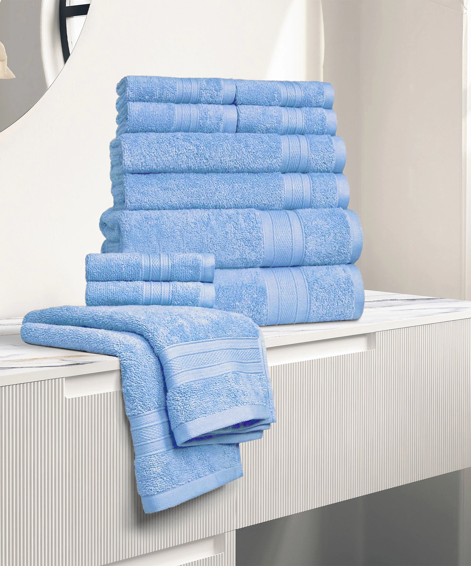 Soft Comfort, 12Pc Set,Air Rich Technology Towel Set ,  509 GSM,Allure