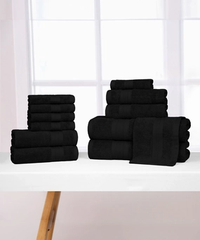Soft Comfort, 12Pc Set,Air Rich Technology Towel Set , 509 GSM,Black bath towels,soft towels,bathroom textiles