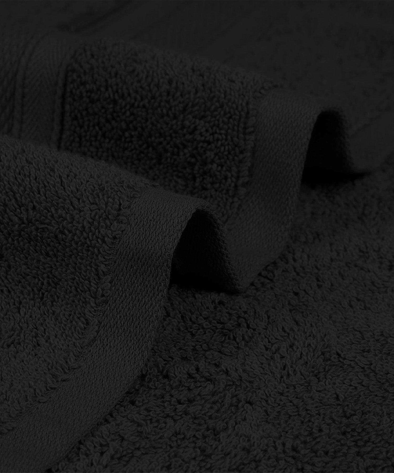 Soft Comfort, 12Pc Set,Air Rich Technology Towel Set , 509 GSM,Black