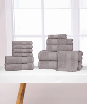 Soft Comfort, 12Pc Set,Air Rich Technology Towel Set , 509 GSM,Charcoal bath towels,soft towels,bathroom textiles