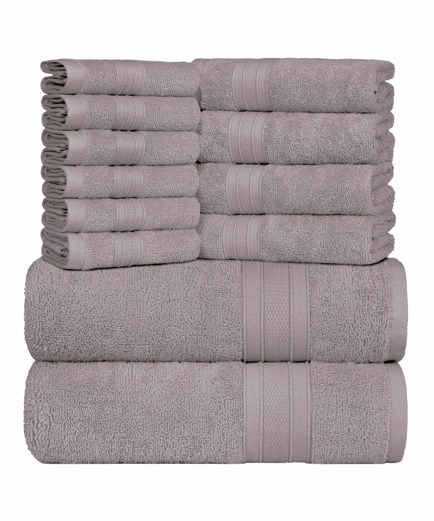 Soft Comfort, 12Pc Set,Air Rich Technology Towel Set , 509 GSM,Charcoal