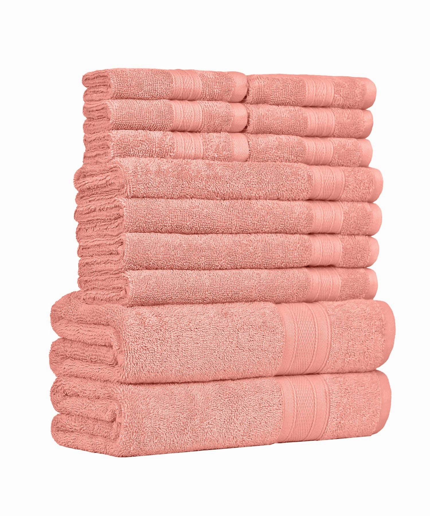 Soft Comfort, 12Pc Set,Air Rich Technology Towel Set ,  509 GSM,Coral Haze