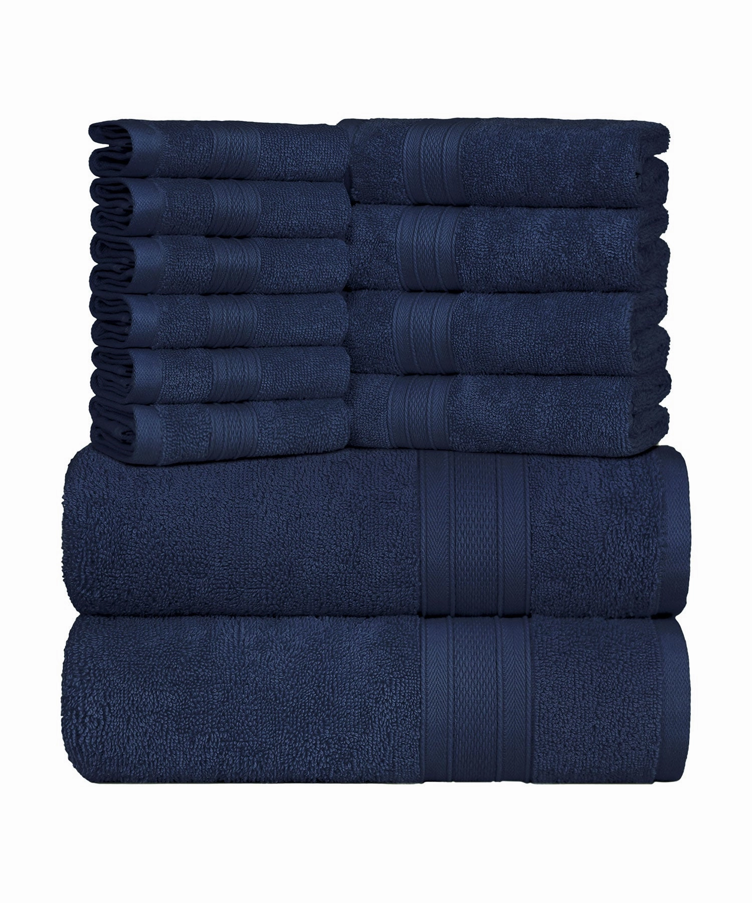 Soft Comfort, 12Pc Set,Air Rich Technology Towel Set , 509 GSM,Navy