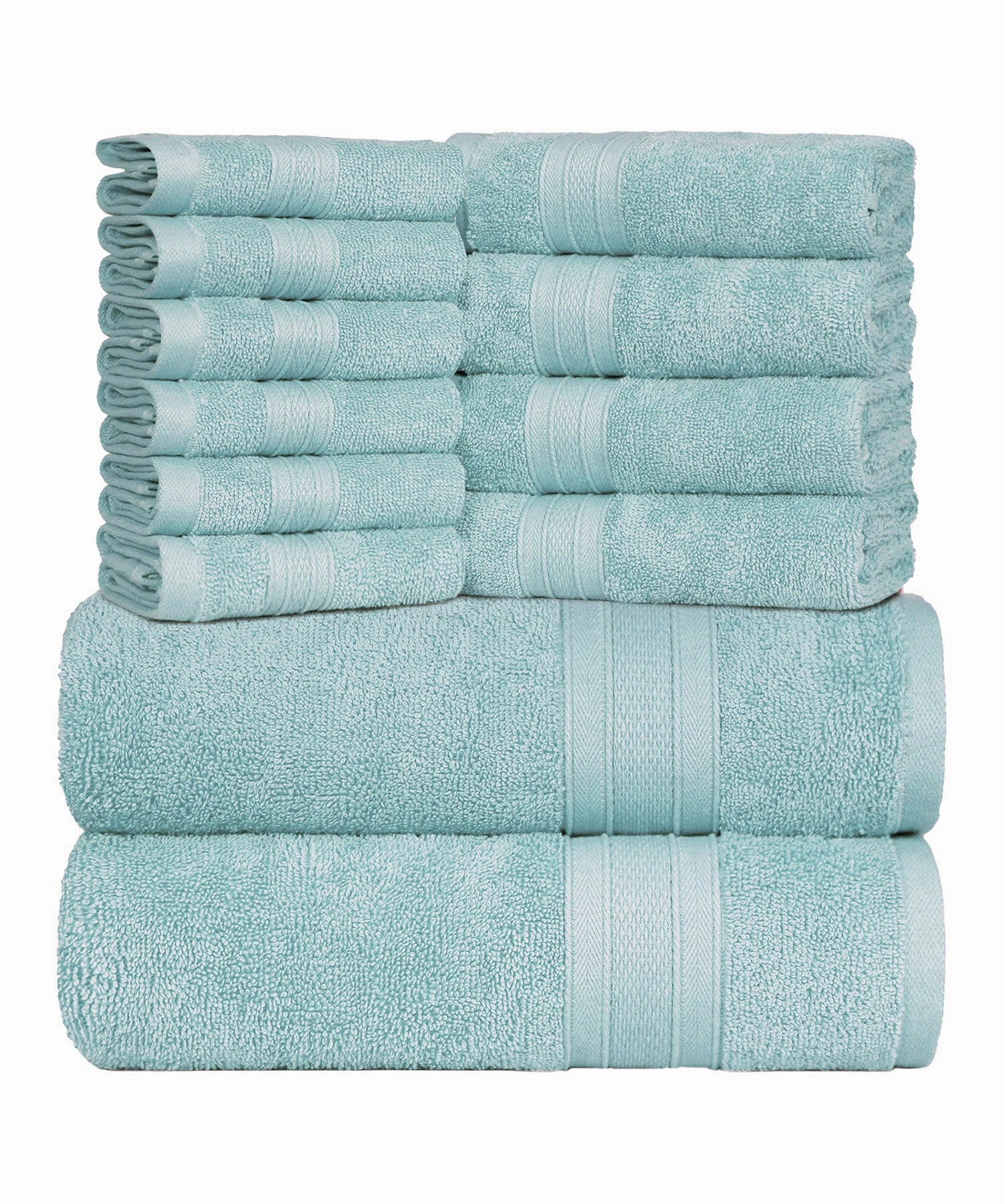 Soft Comfort, 12Pc Set,Air Rich Technology Towel Set , 509 GSM,Nile Blue
