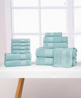 Soft Comfort, 12Pc Set,Air Rich Technology Towel Set , 509 GSM,Nile Blue bath towels,soft towels,bathroom textiles