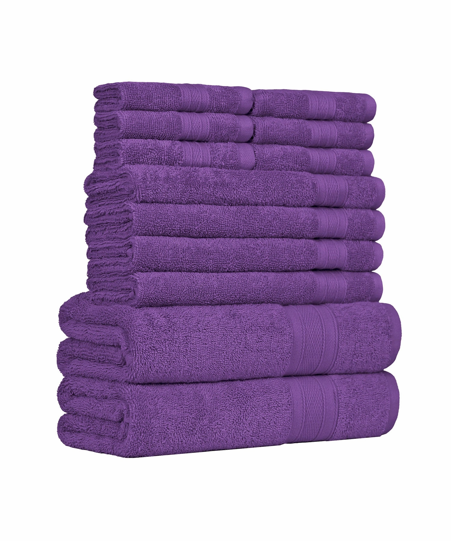 Soft Comfort, 12Pc Set,Air Rich Technology Towel Set ,  509 GSM,Plum