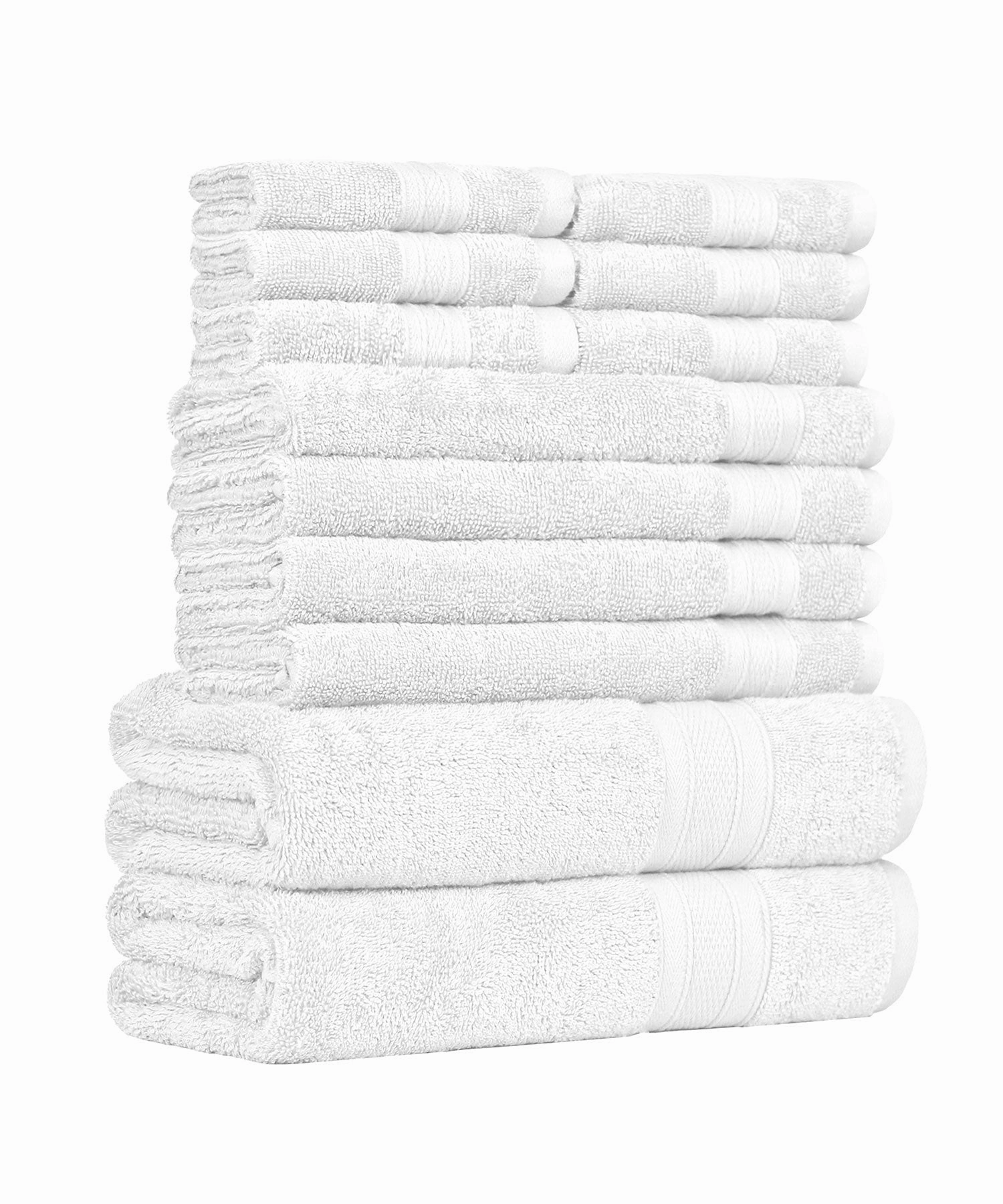 Soft Comfort, 12Pc Set,Air Rich Technology Towel Set , 509 GSM,White