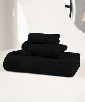 Soft Comfort, 3Pc Set,Air Rich Technology Towel Set ,509 GSM,Black bath towels,soft towels,bathroom textiles
