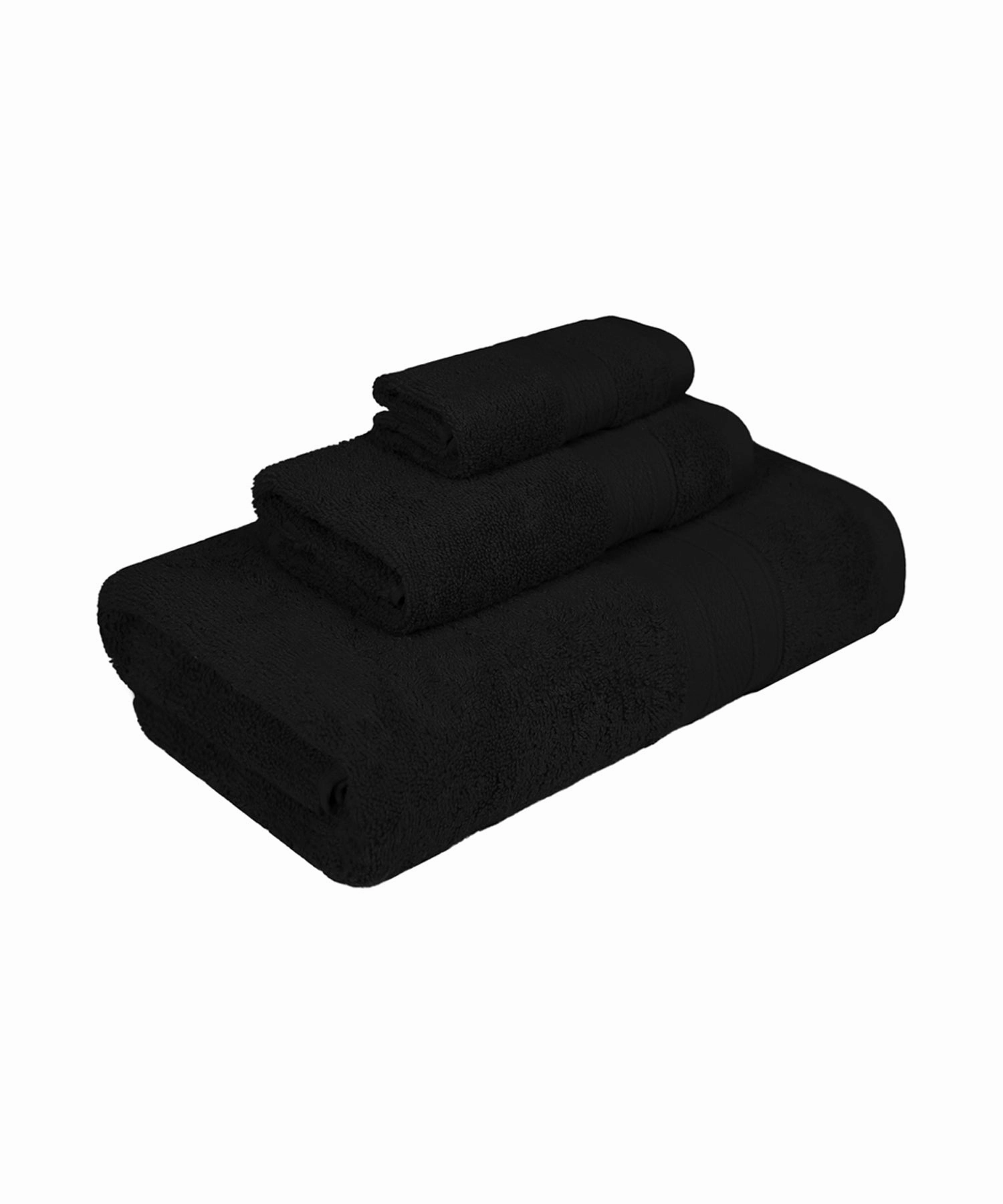 Soft Comfort, 3Pc Set,Air Rich Technology Towel Set ,509 GSM,Black