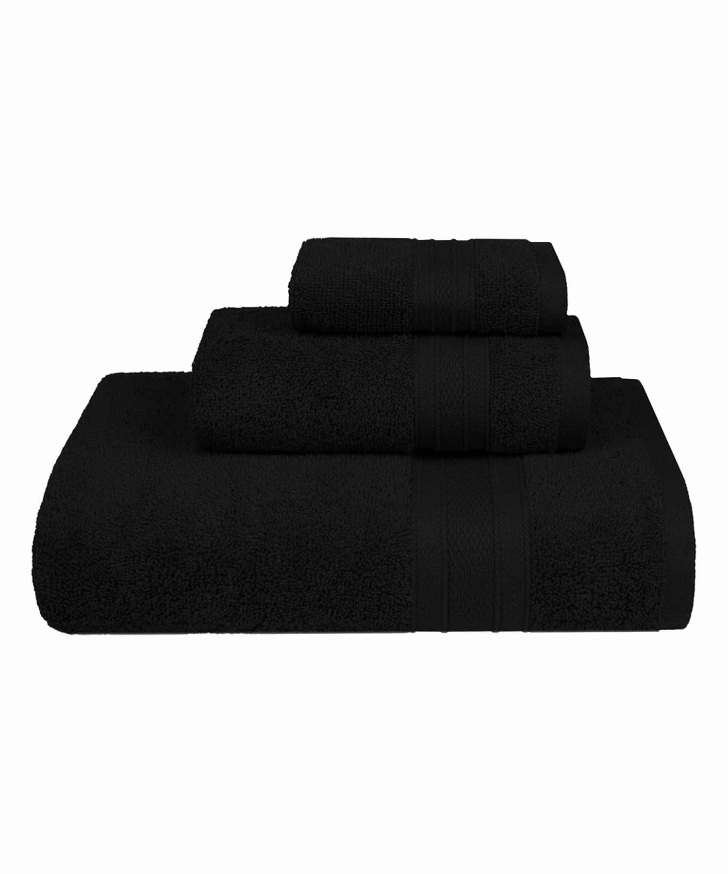 Soft Comfort, 3Pc Set,Air Rich Technology Towel Set ,509 GSM,Black