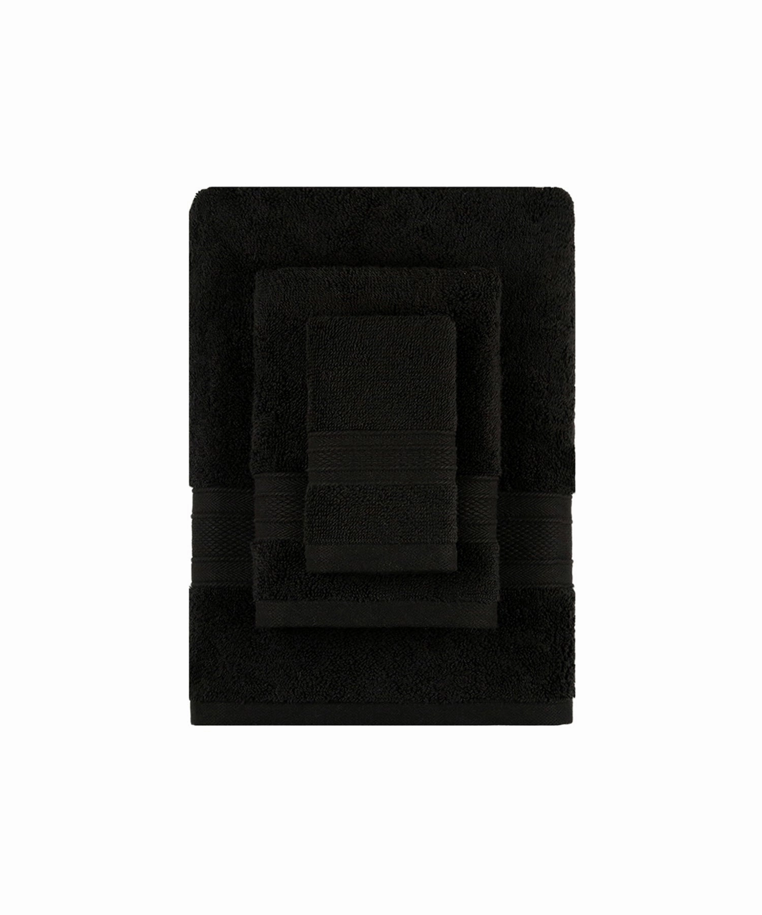 Soft Comfort, 3Pc Set,Air Rich Technology Towel Set ,509 GSM,Black