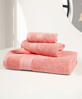 Soft Comfort, 3Pc Set,Air Rich Technology Towel Set ,509 GSM,Coral Haze bath towels,soft towels,bathroom textiles