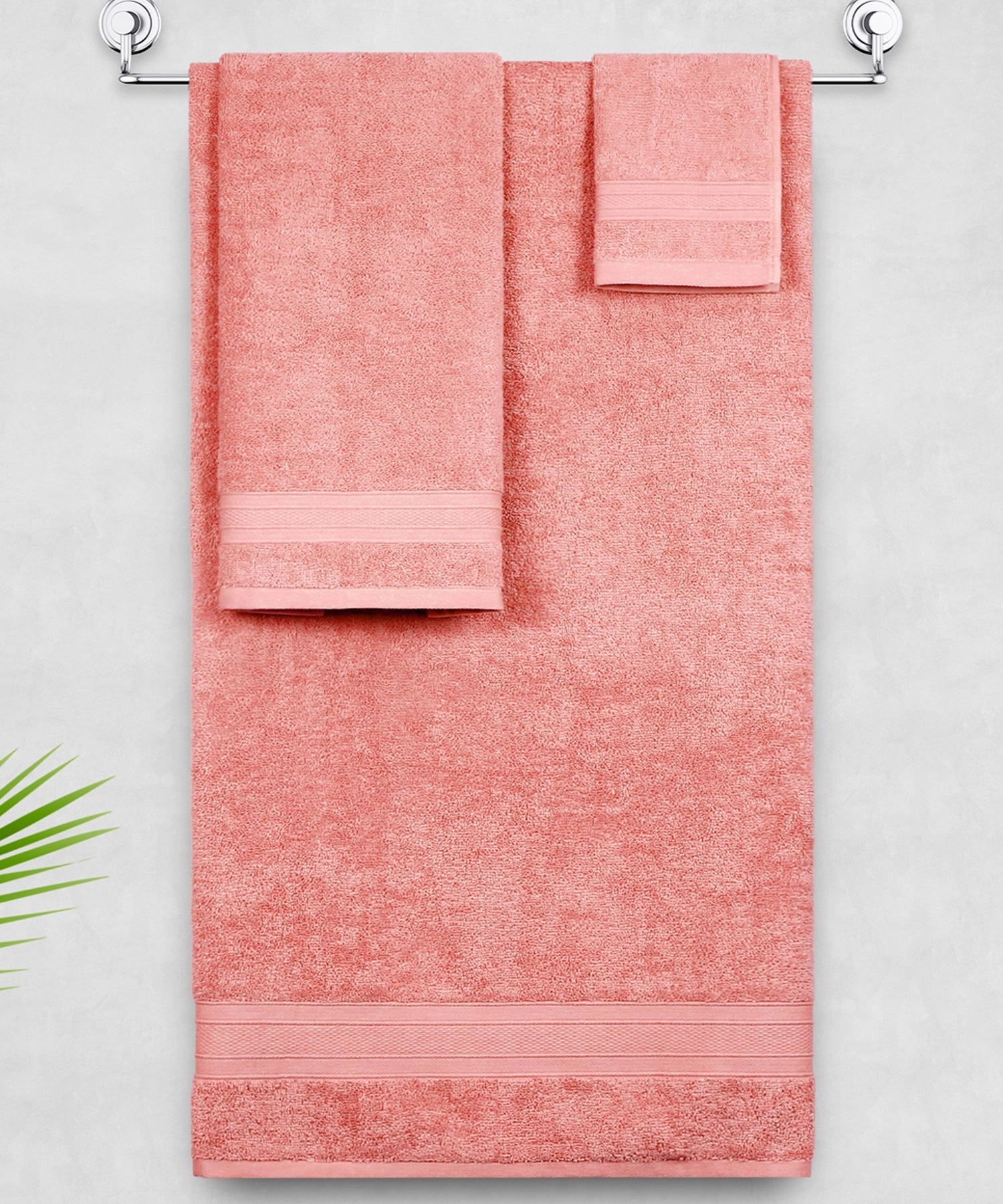 Soft Comfort, 3Pc Set,Air Rich Technology Towel Set ,509 GSM,Coral Haze
