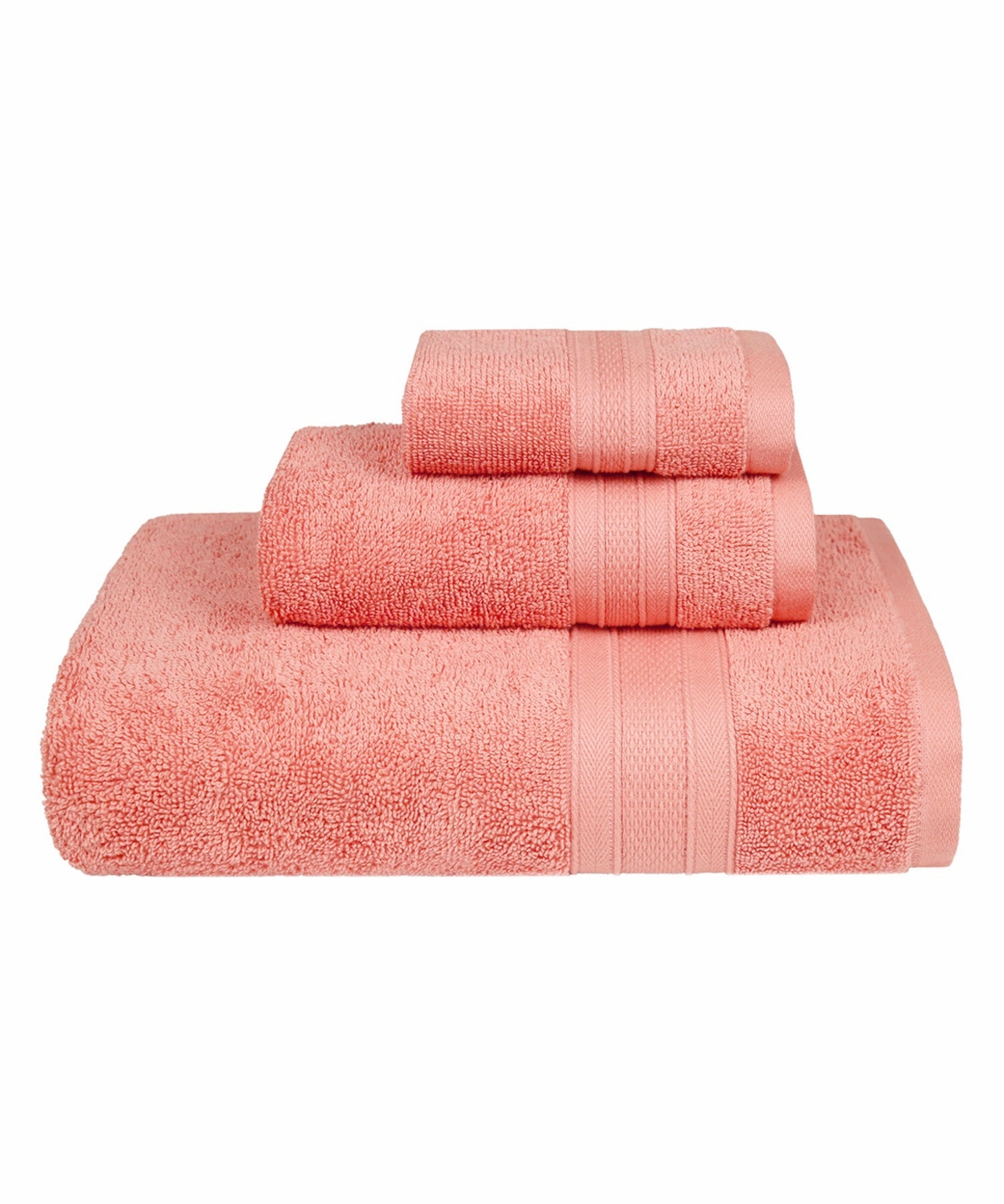 Soft Comfort, 3Pc Set,Air Rich Technology Towel Set ,509 GSM,Coral Haze