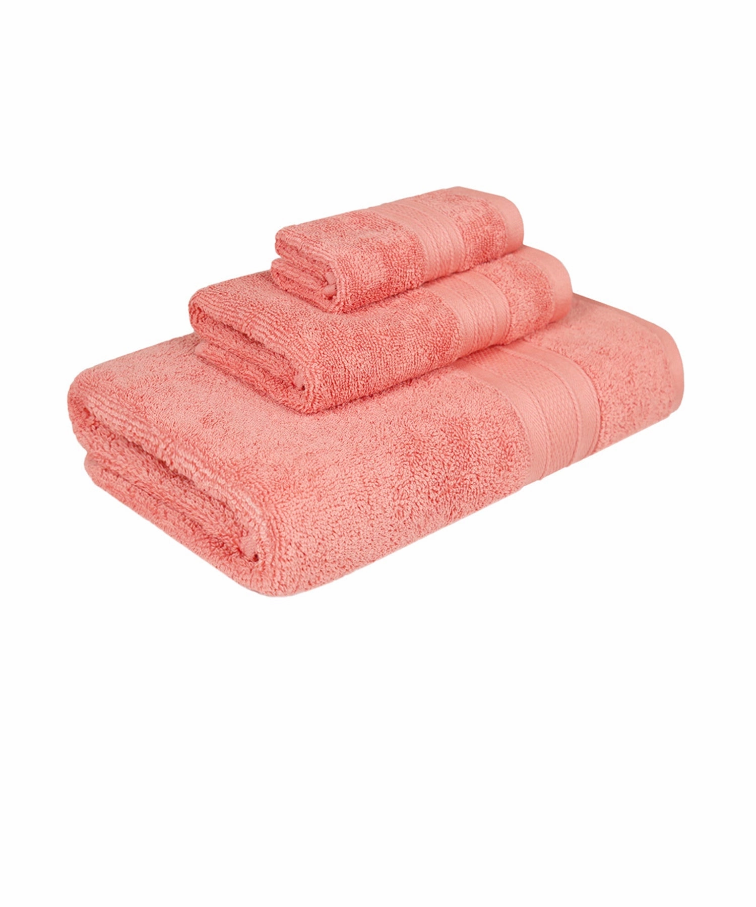 Soft Comfort, 3Pc Set,Air Rich Technology Towel Set ,509 GSM,Coral Haze