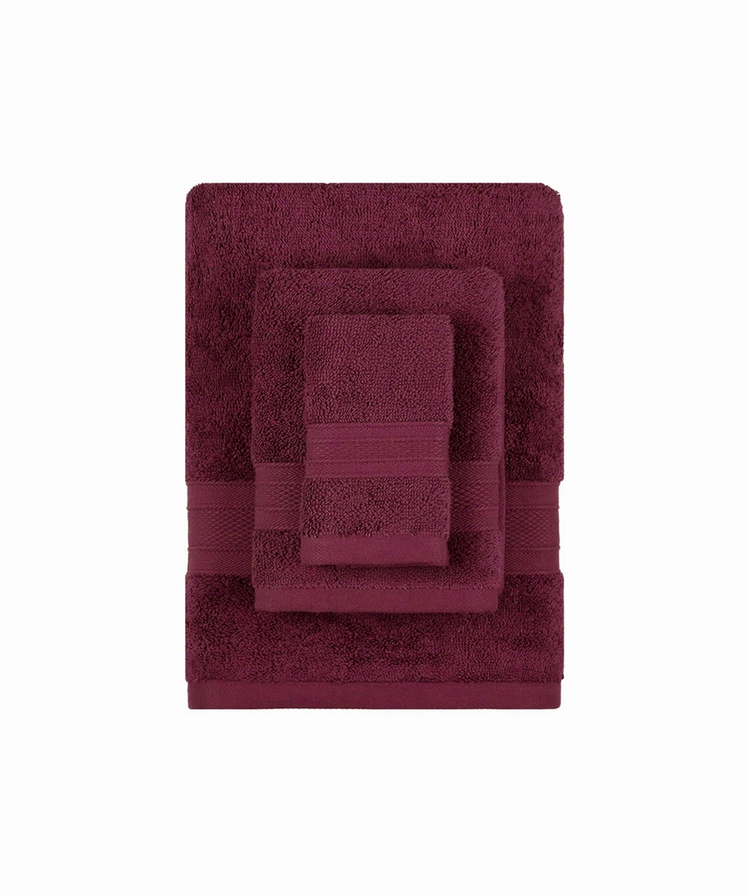 Soft Comfort, 3Pc Set,Air Rich Technology Towel Set ,509 GSM,Red Wine